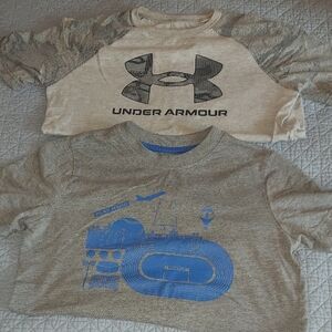 Under Armour Gray and Blue Short Sleeve Tees